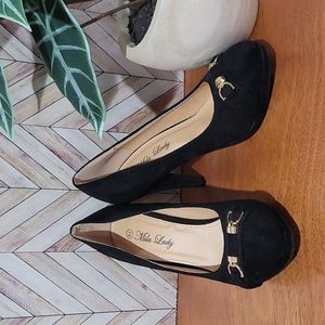 Black MILA LADY High Heels Platforms Size 6 1/2